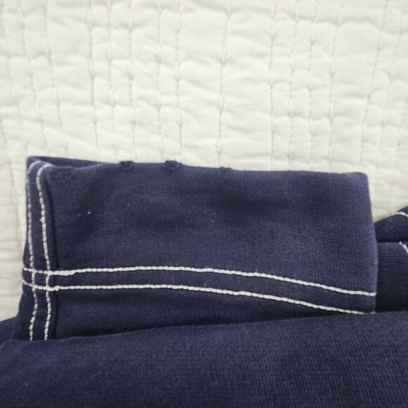 Green Label Lauren Ralph Lauren Hoodie Women's L Navy Blue Y2K Full Zip EUC - Picture 13 of 15